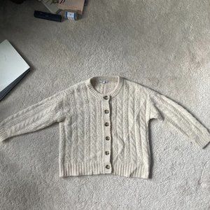 Madewell Pointelle Cable Cardigan Sweater